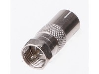 Schwaiger Sat-Adapter F-Stecker Antennenbuchse Silber