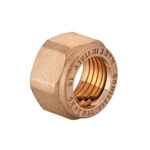 Écrou-raccord Diaqua PEX 16 x 1/2'' en laiton pour tubes multicouches.