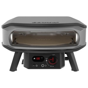 Forno per pizza a gas Cozze Premium Rotate 17 pollici con pietra refrattaria e termometro.