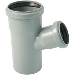 Jonction simple grise Marley HT 67° DN 50/40 pour système d'évacuation.