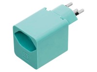 USB-Ladeadapter PD USB-C drehbar 325° Türkis 18 W / 5 V / 3 A / T12 / T13