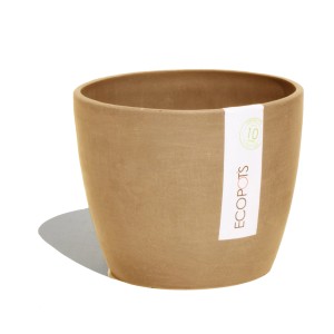 Pot de fleurs Ecopots Stockholm Terra, Ø 16cm, en matériau écologique.