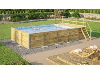 Wek Massivholzpool 595 Blau / Mosaik Gr. 2