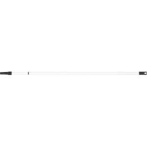 LUX Teleskopstab, 165-300 cm, weiß lackierter Stahl mit schwarzem Kunststoffkonus.