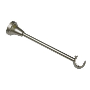 Support Gardinia Europa, ouvert, argent satiné, 20 cm de long, pour tringles de 19 mm.