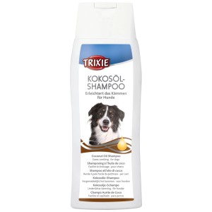 Shampoo per cani Trixie all'olio di cocco, flacone da 250ml per la cura del pelo.