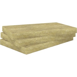 Pannelli divisori Rockwool Sonorock, isolamento in lana di roccia 40mm, impilati.