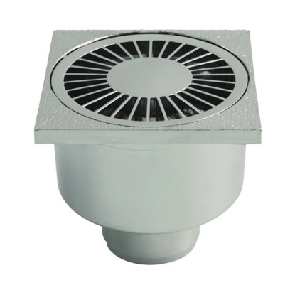 Marley Badablauf DN 50 verchromt 100 x 100 mm