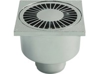 Marley Badablauf DN 50 verchromt 100 x 100 mm