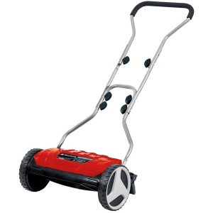 Einhell GE-HM 38 S tosaerba manuale: Tagliaerba a cilindro con lame in acciaio e corpo rosso.