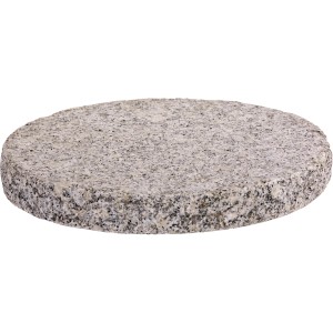 Pas japonais rond en pierre naturelle Sino Grey, Ø 25 cm, pour allées de jardin et terrasses.