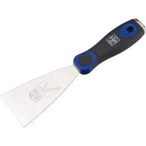 Spatule universelle flexible LUX, largeur 6 cm, avec lame en acier inoxydable et manche bi-matière.