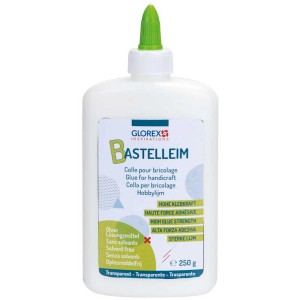 Universal Bastelleim, 250g, lösungsmittelfrei und transparent trocknend.