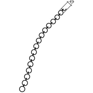 Catena a sfera Conacord, ottone cromato, Ø 2,5 mm, al metro.