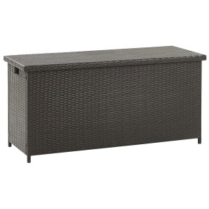 Box contenitore per cuscini Modena in rattan marrone (63x126x46cm) per cuscini e coperte.