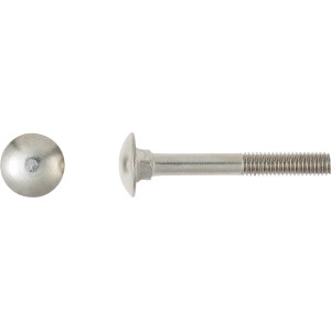Vis à tête ronde en acier inoxydable M5 x 30 mm avec filetage partiel, idéale pour les constructions robustes.