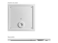 Breuer Duschwanne Modern Line Naturstein Steingrau 90 x 90 cm