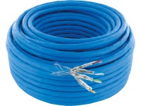 Schwaiger® CAT 8.1 Netzwerkkabel (S/FTP) unkonfektioniert Blau 25 m Schwaiger® CAT 8.1 Netzwerkkabel (S/FTP) unkonfektioniert Blau 25 m