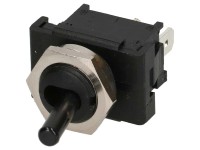 Kippschalter 1-polig Schwarz / Silber