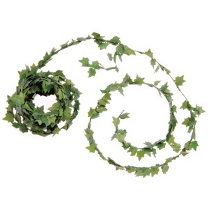 Guirlande de lierre mini, 3 m, pour travaux floraux et décorations.