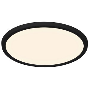 Plafonnier noir Nordlux Oja 29 en plastique, lampe LED ronde