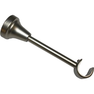 Support court ouvert Gardinia Europa, argent satiné, 14 cm, pour le montage des tringles à rideaux.