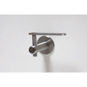 Support de main courante rond en acier inoxydable V2A pour montage mural.