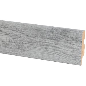 Plinthe Historic Pine, hauteur 60 mm, avec conduit de câble. Aspect pin.
