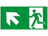 Alpertec Notausgangsschild mit Abbildung Treppe Pfeil links/hoch