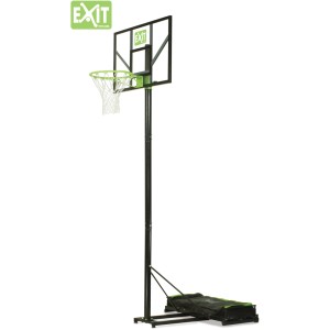 Canestro da basket EXIT Comet, verde/nero, regolabile in altezza e portatile per il divertimento in giardino.