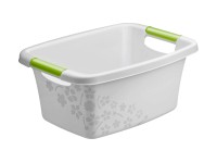 Rotho Wäschewanne Flowers Grau 12 l