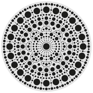 Aladine Dot Art stencil (20x20 cm) in MDF per la creazione di motivi a punti.