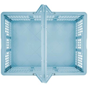 Cesta per la spesa pieghevole Keeeper Emma in Nordic Blue, 18,5 l, per acquisti e trasporto.