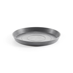 Soucoupe grise Ecopots Amsterdam, Ø 29 cm, pour intérieur et extérieur.
