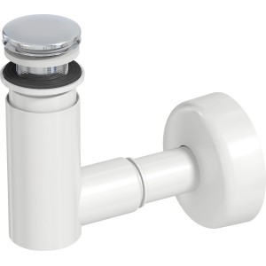 Siphon Prevex EasyClean avec soupape Pop-Up, chrome, pour lavabos.