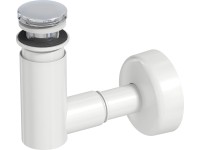 Prevex Siphon EasyClean mit Pop-Up-Ventil verchromt Weiss Ø 40 mm x 32 mm