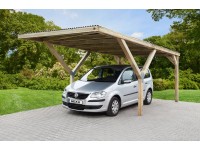 Weka Y-Einzelcarport mit Dacheindeckung