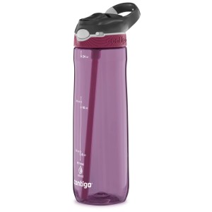 Contigo Ashland borraccia, rosso vino, 720 ml. Bottiglia con cannuccia per sport e tempo libero.