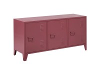 Beliani Armadio ufficio Cardiff metallo Rosso scuro (HxLxP) 60 x 120 x 40 cm