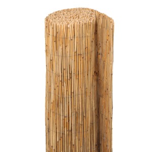 Stuoia di canna Floraworld, 200x600 cm, arrotolata. Frangivista naturale per balcone e giardino.
