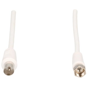 Câble de connexion SAT Schwaiger blanc, 1,5 m, pour connexion d'antenne.