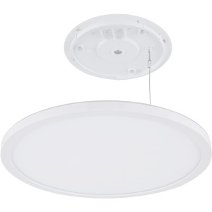 Plafoniera LED bianca e rotonda Sapana, diametro 42 cm. Lampada da soffitto moderna per spazi abitativi.