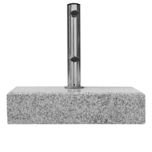 Base per balcone Derby in granito, 25 kg, con tubo in acciaio inox per fissaggio ombrellone.
