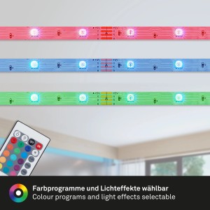 Striscia LED flessibile multicolore (5m) con telecomando per illuminazione personalizzata.