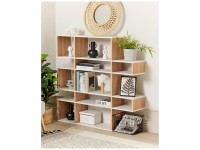 Beliani Bücherregal Amarilo MDF Braun (HxBxT) 120 x 90 x 30 cm