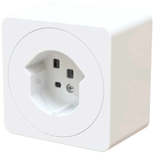 Prise en saillie maxONE T25, 16A, 400V, blanc, pour montage mural.