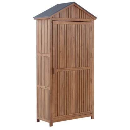 Beliani Armoire de jardin Savoca bois d'acacia brun