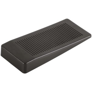 Cuneo fermaporta nero, 97x40x13 mm, in plastica. Fermaporta per interni ed esterni.