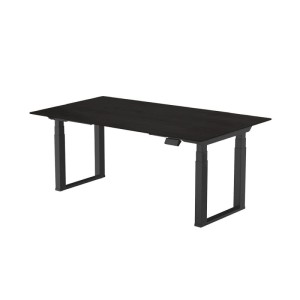 Contini Steh-Sitz-Schreibtisch Schwarz 64,5 - 130 x 180 x 80 cm