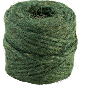 Bobine de ficelle de jute verte, 30 m, pour le jardinage et les décorations.